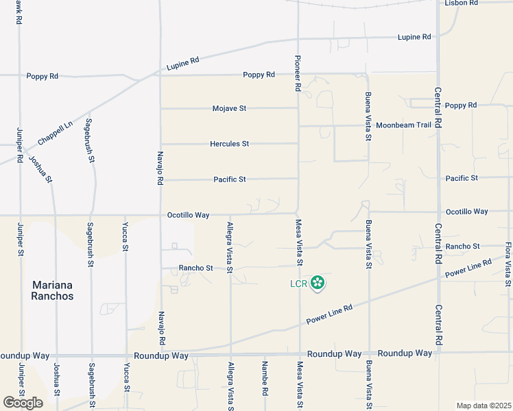 map of restaurants, bars, coffee shops, grocery stores, and more near 21972 Ocotillo Way in Apple Valley