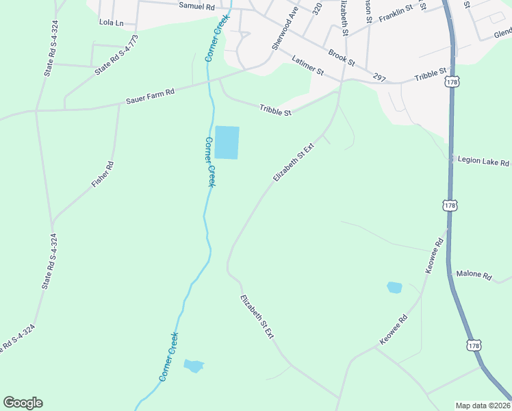 map of restaurants, bars, coffee shops, grocery stores, and more near 590 Elizabeth Street Ext in Honea Path