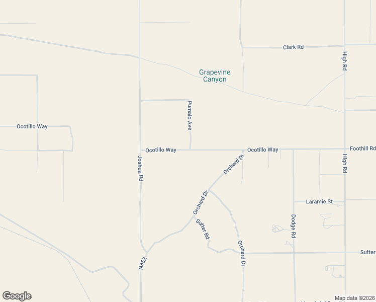 map of restaurants, bars, coffee shops, grocery stores, and more near Ocotillo Way in Lucerne Valley