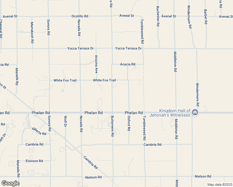 map of restaurants, bars, coffee shops, grocery stores, and more near 9831 Buttemere Road in Phelan