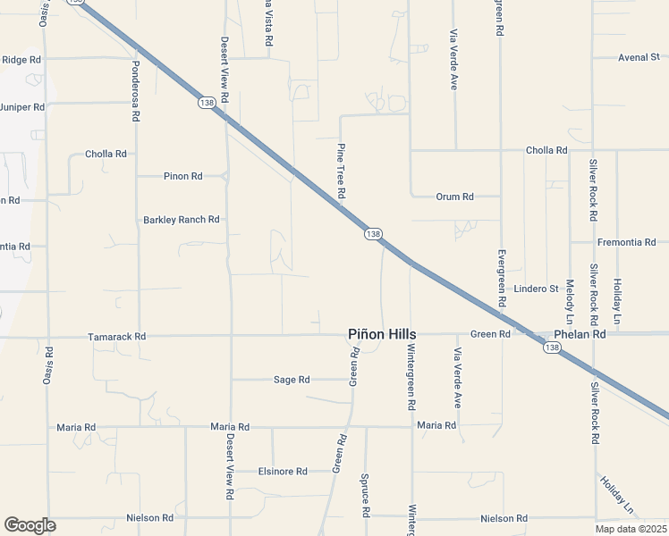 map of restaurants, bars, coffee shops, grocery stores, and more near Green Road in Pinon Hills