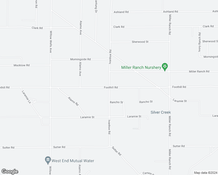 map of restaurants, bars, coffee shops, grocery stores, and more near Foothill Road in Lucerne Valley