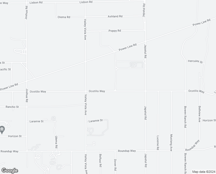 map of restaurants, bars, coffee shops, grocery stores, and more near 23854 Ocotillo Way in Apple Valley