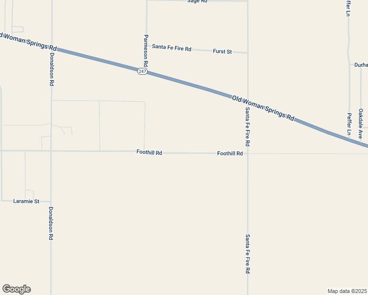 map of restaurants, bars, coffee shops, grocery stores, and more near Foothill Road in Lucerne Valley