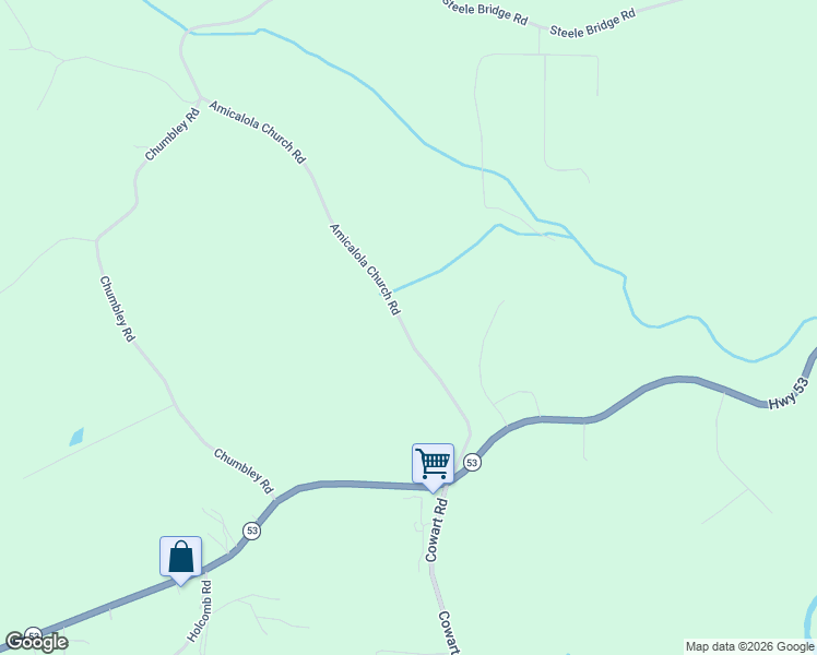 map of restaurants, bars, coffee shops, grocery stores, and more near 380 Amicalola Church Road in Dawsonville