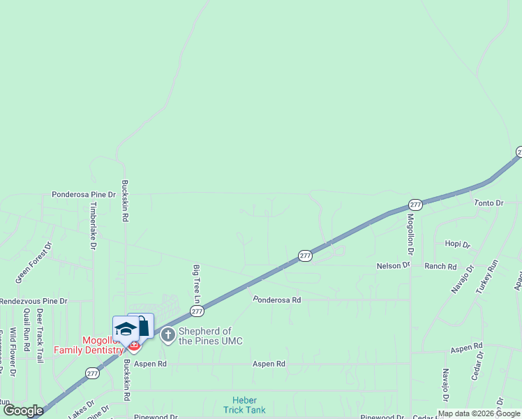 map of restaurants, bars, coffee shops, grocery stores, and more near 3410 Beaufeaux Road in Heber-Overgaard