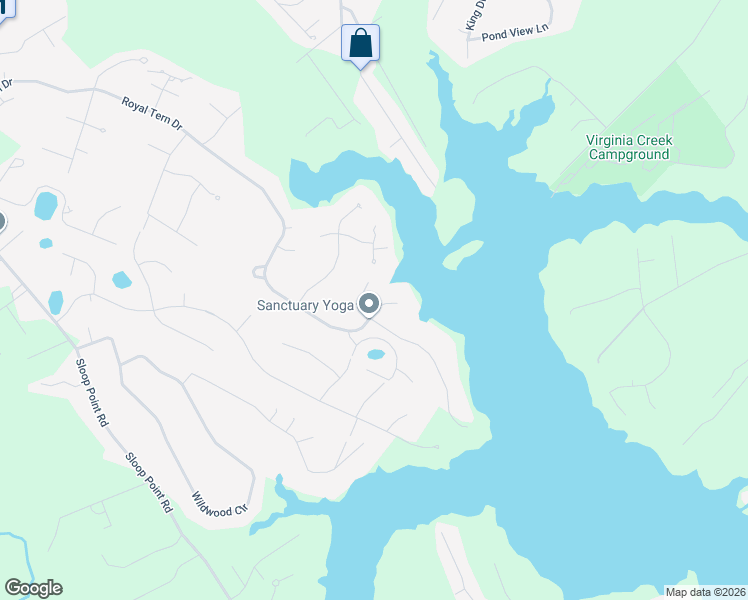 map of restaurants, bars, coffee shops, grocery stores, and more near 107 West High Bluff Drive in Hampstead