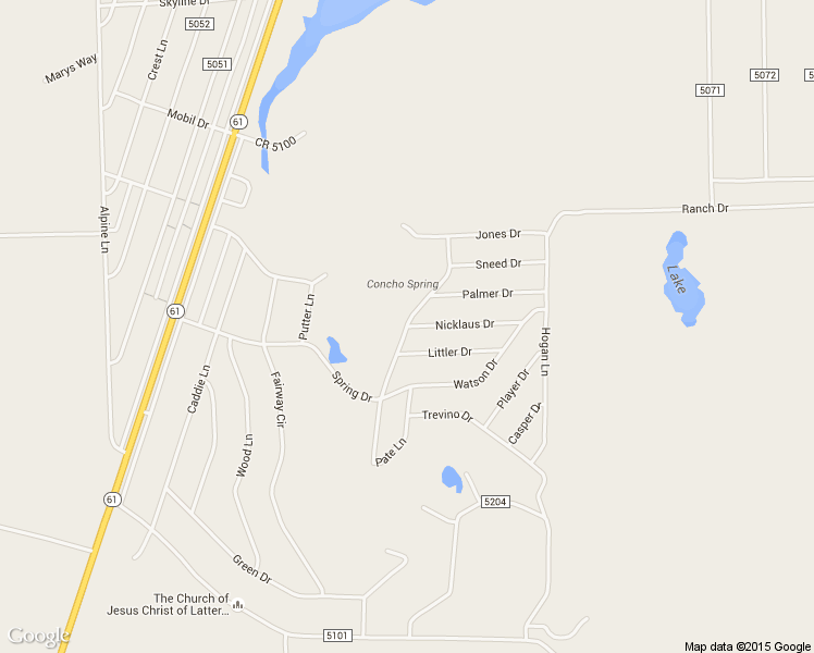 map of restaurants, bars, coffee shops, grocery stores, and more near Spring Drive in Concho