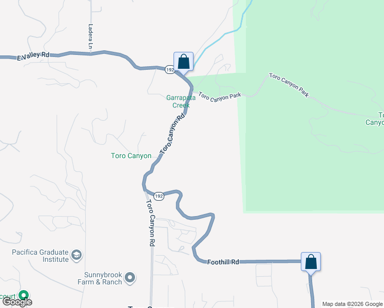 map of restaurants, bars, coffee shops, grocery stores, and more near 484 Toro Canyon Road in Santa Barbara