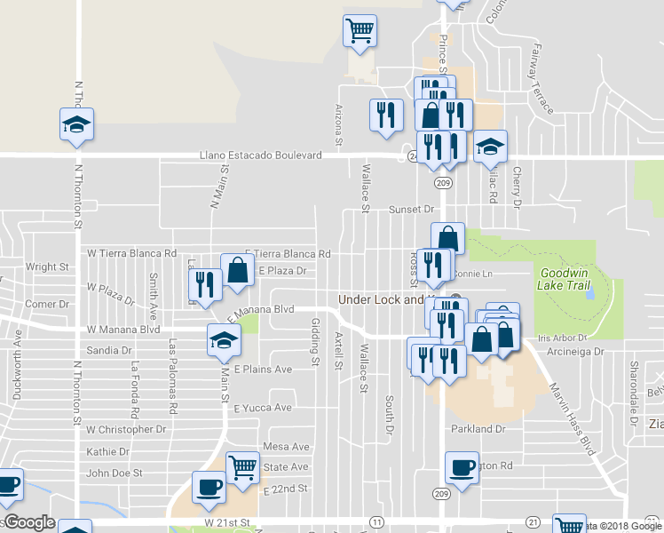 map of restaurants, bars, coffee shops, grocery stores, and more near 3016 Axtell Street in Clovis