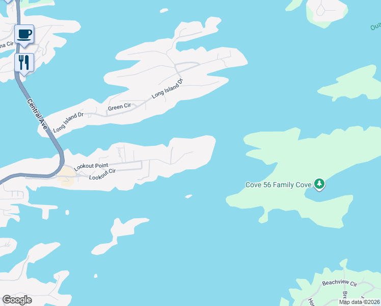 map of restaurants, bars, coffee shops, grocery stores, and more near 326 Lookout Point in Lake Hamilton