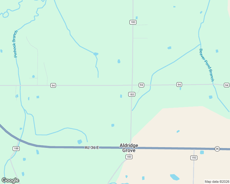 map of restaurants, bars, coffee shops, grocery stores, and more near 1570 County Road 94 in Moulton