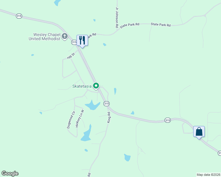 map of restaurants, bars, coffee shops, grocery stores, and more near 1948 King Road in Sardis