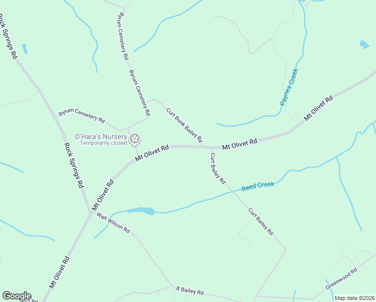 map of restaurants, bars, coffee shops, grocery stores, and more near Mount Olivet Road in Lavonia