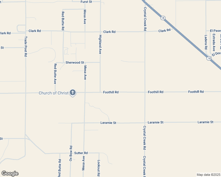 map of restaurants, bars, coffee shops, grocery stores, and more near 32676 Foothill Road in Lucerne Valley