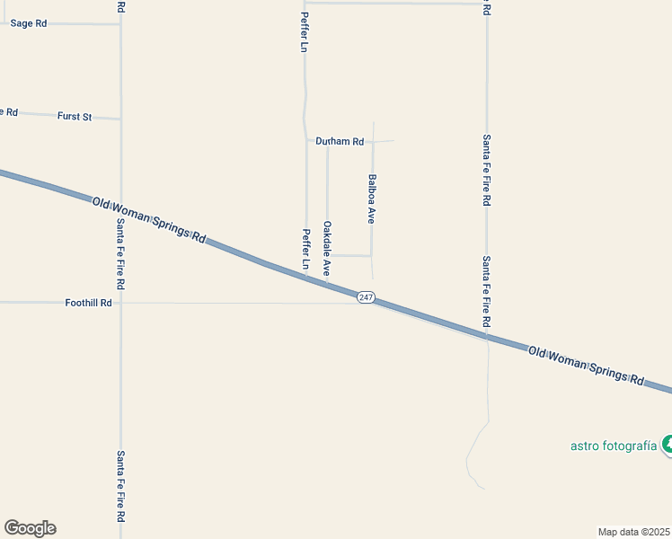 map of restaurants, bars, coffee shops, grocery stores, and more near Oakdale Avenue in Lucerne Valley