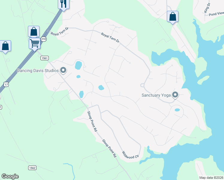 map of restaurants, bars, coffee shops, grocery stores, and more near 52 Westminster Way in Hampstead