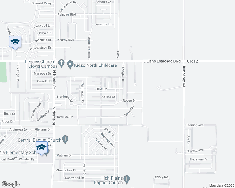 map of restaurants, bars, coffee shops, grocery stores, and more near 813 Chase Meadow Lane in Clovis
