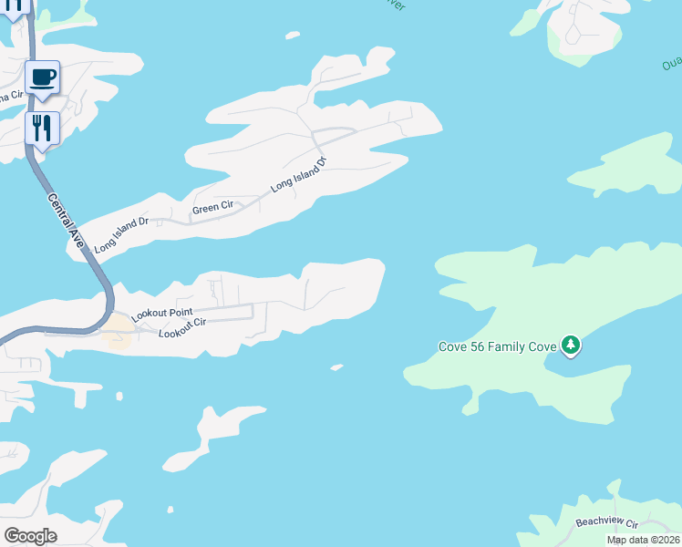 map of restaurants, bars, coffee shops, grocery stores, and more near 326 Lookout Point in Lake Hamilton