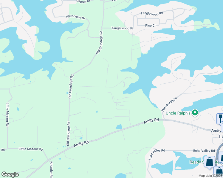map of restaurants, bars, coffee shops, grocery stores, and more near 326 Serendipity Trail in Hot Springs
