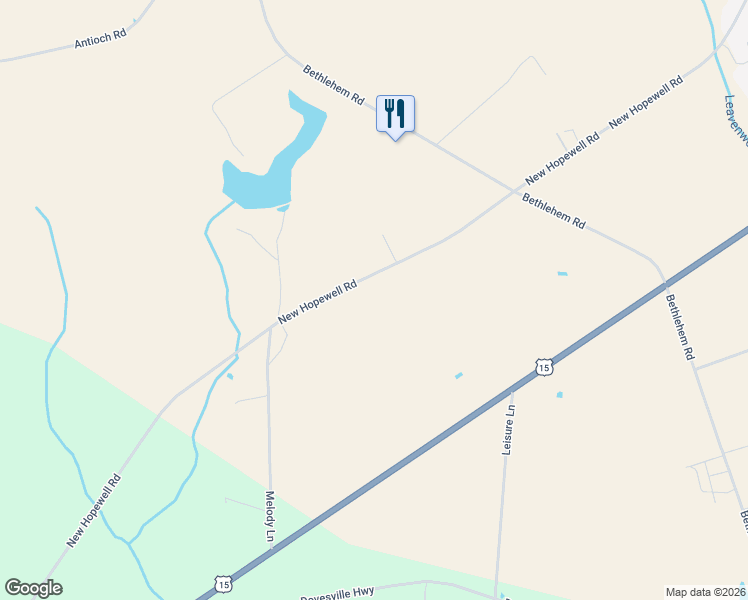 map of restaurants, bars, coffee shops, grocery stores, and more near 2995 New Hopewell Road in Hartsville