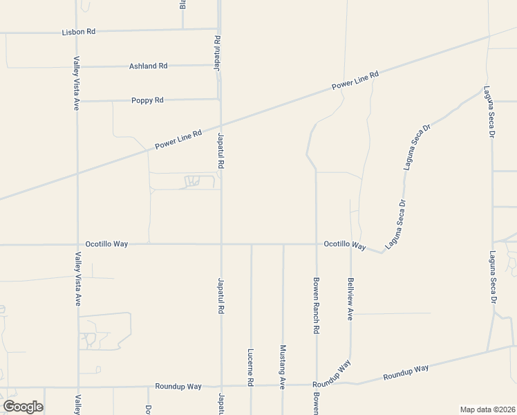 map of restaurants, bars, coffee shops, grocery stores, and more near 24218 Ocotillo Way in Apple Valley