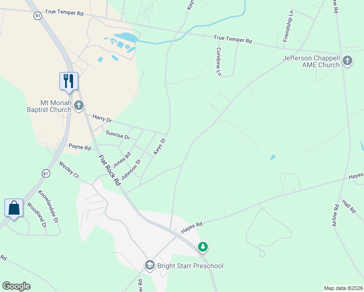 map of restaurants, bars, coffee shops, grocery stores, and more near 321 Clinkscales Road in Anderson