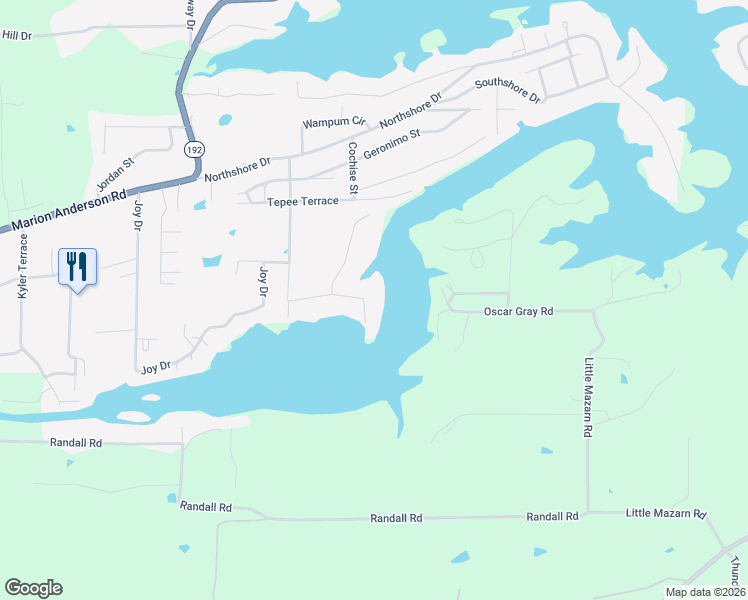 map of restaurants, bars, coffee shops, grocery stores, and more near 130 Silverwood Point in Hot Springs