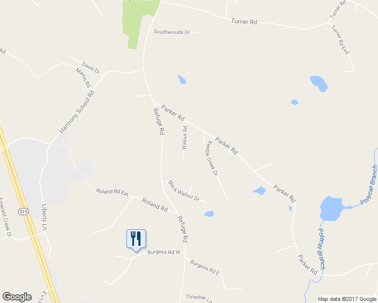 map of restaurants, bars, coffee shops, grocery stores, and more near 151 Walnut Rd in Jasper