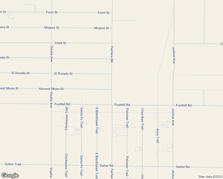 map of restaurants, bars, coffee shops, grocery stores, and more near Fairlane Road in Lucerne Valley