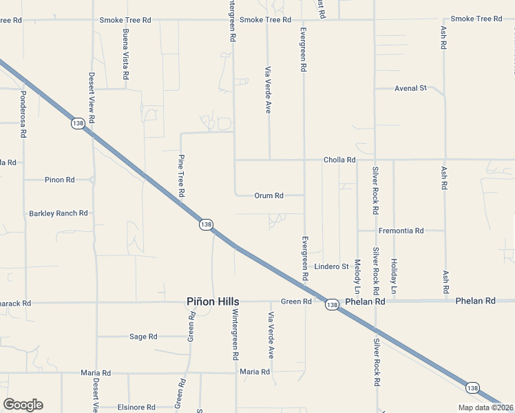 map of restaurants, bars, coffee shops, grocery stores, and more near 1774 Barkley Ranch Road in Pinon Hills