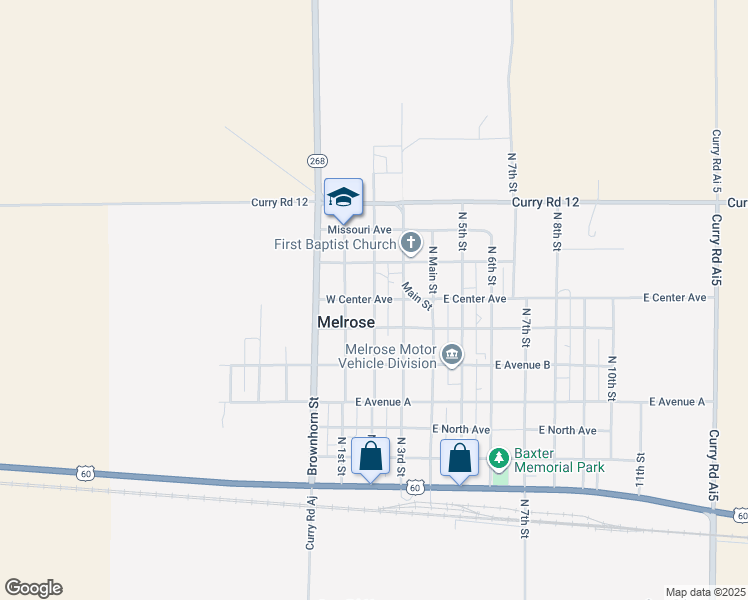 map of restaurants, bars, coffee shops, grocery stores, and more near 201 West Center Avenue in Melrose