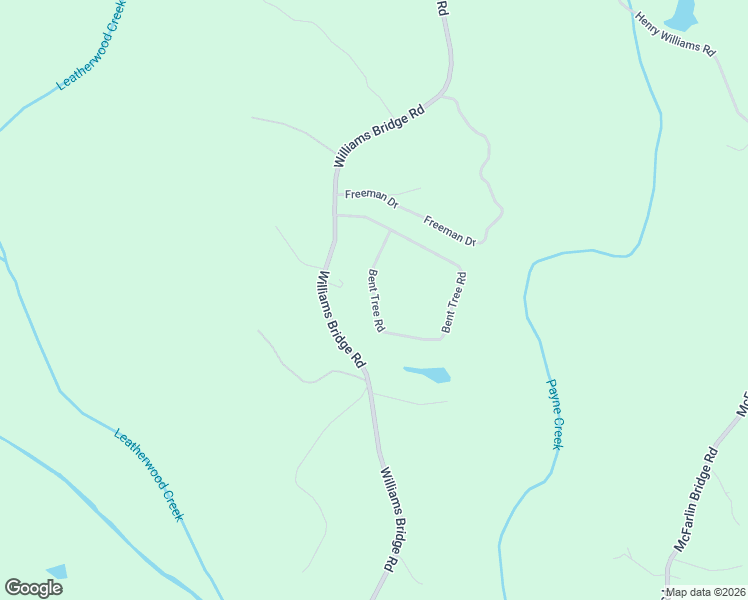 map of restaurants, bars, coffee shops, grocery stores, and more near Bent Tree Road in Toccoa