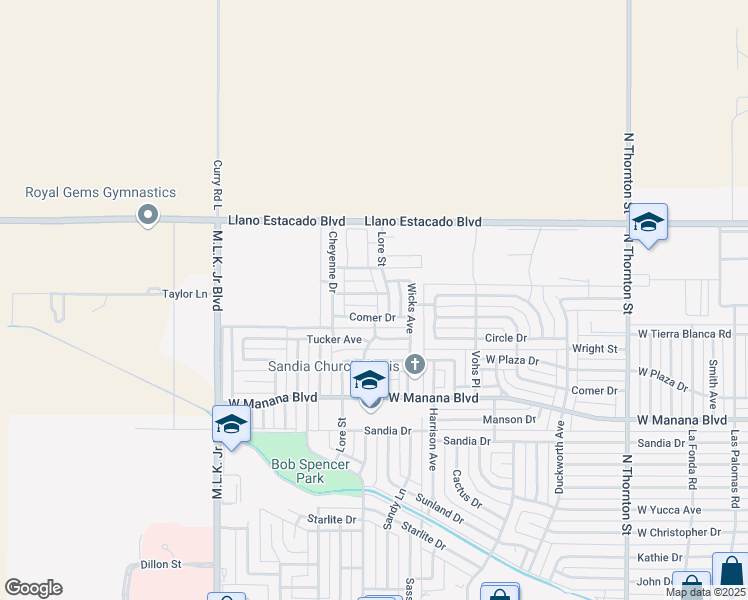 map of restaurants, bars, coffee shops, grocery stores, and more near 1509 Kiowa Trail in Clovis