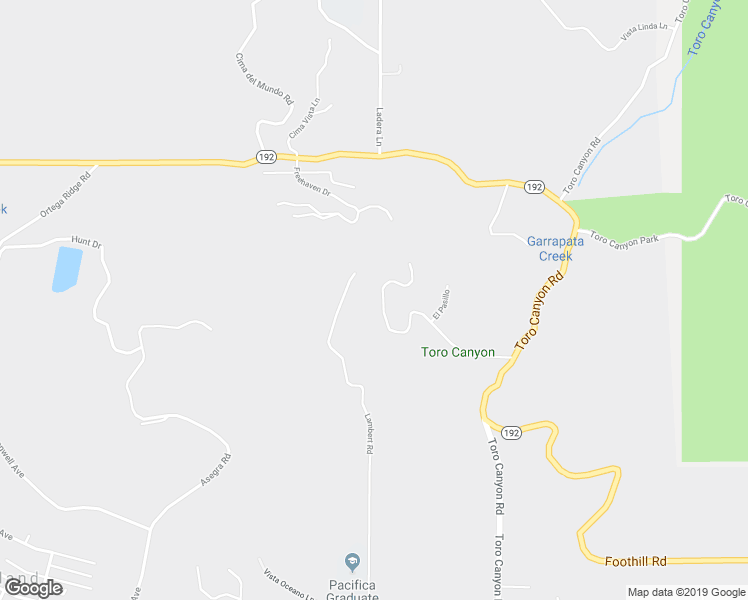 map of restaurants, bars, coffee shops, grocery stores, and more near 2780 Torito Road in Santa Barbara