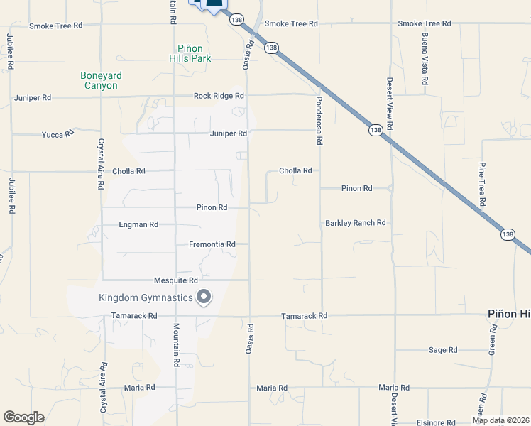 map of restaurants, bars, coffee shops, grocery stores, and more near 9899 Oasis Road in Pinon Hills