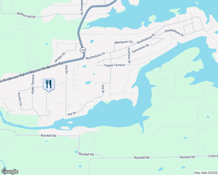 map of restaurants, bars, coffee shops, grocery stores, and more near 223 Pennington Road in Garland County