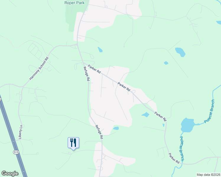 map of restaurants, bars, coffee shops, grocery stores, and more near 151 Walnut Road in Jasper