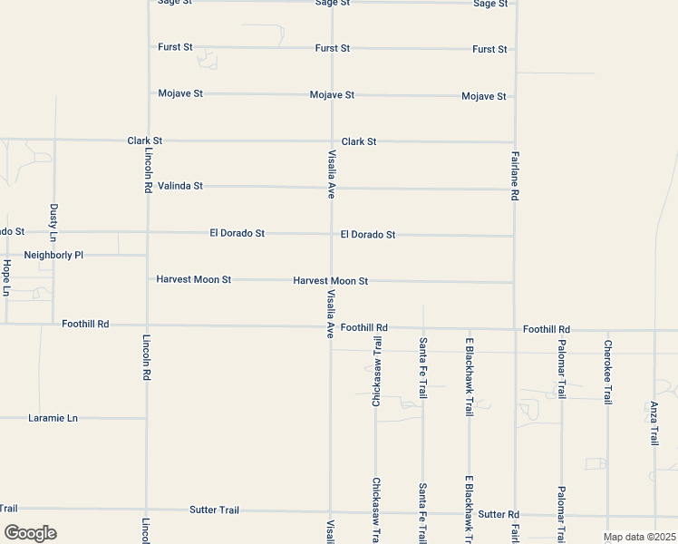 map of restaurants, bars, coffee shops, grocery stores, and more near Visalia Avenue in Lucerne Valley