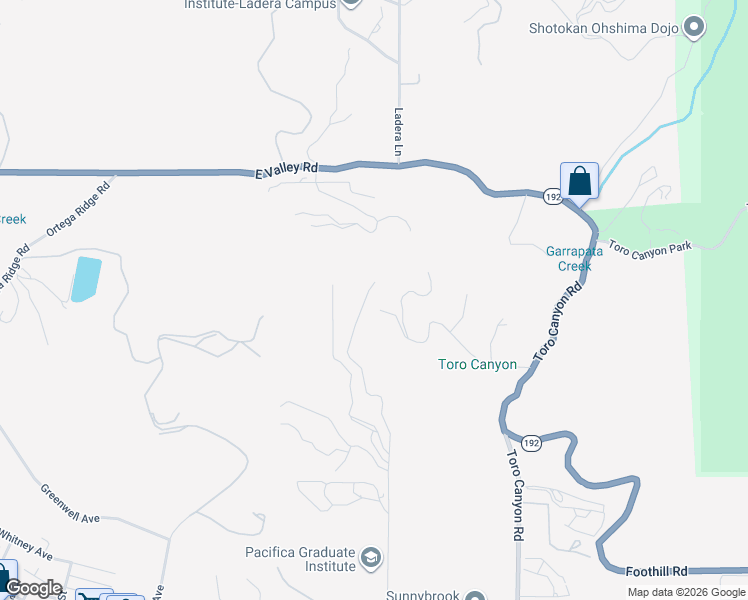 map of restaurants, bars, coffee shops, grocery stores, and more near 2780 Torito Road in Santa Barbara