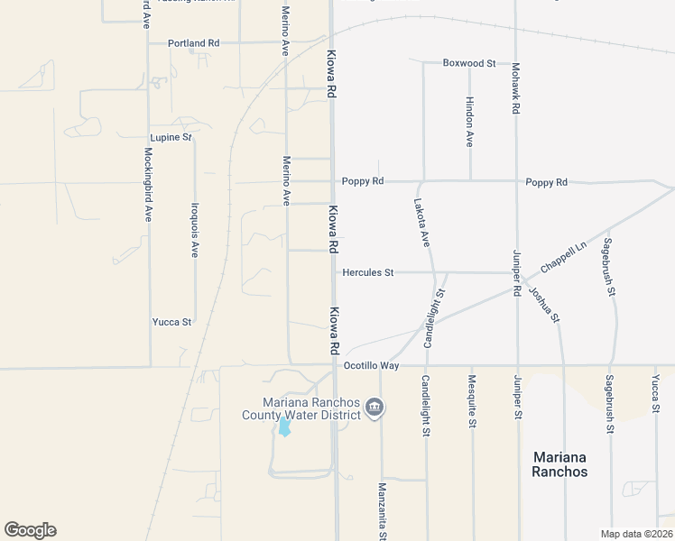 map of restaurants, bars, coffee shops, grocery stores, and more near Hercules Street in Apple Valley