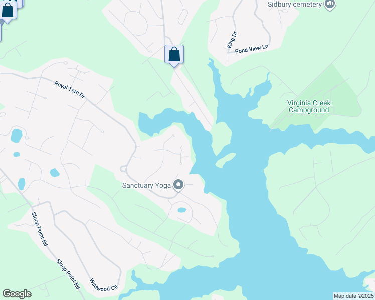 map of restaurants, bars, coffee shops, grocery stores, and more near 100 North Gadwall Court in Hampstead