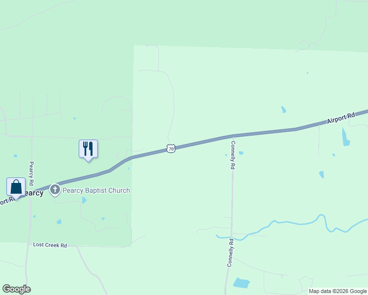 map of restaurants, bars, coffee shops, grocery stores, and more near 5535 Airport Road in Pearcy