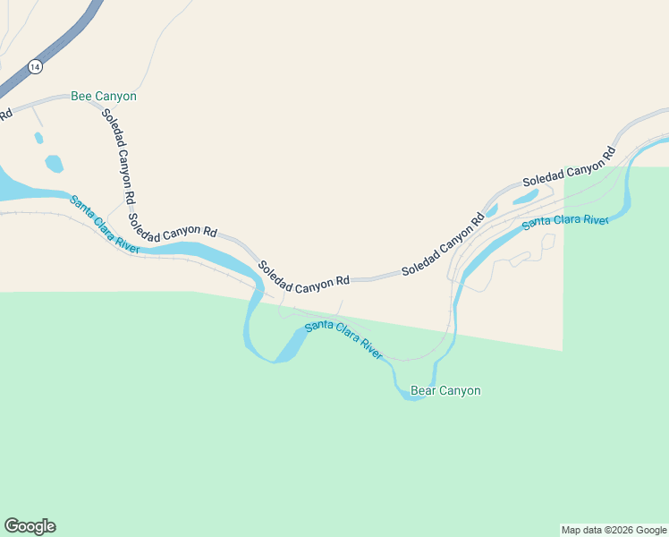 map of restaurants, bars, coffee shops, grocery stores, and more near 11554 Soledad Canyon Road in Santa Clarita