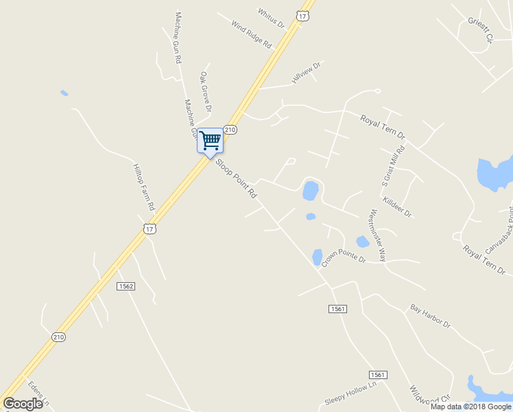 map of restaurants, bars, coffee shops, grocery stores, and more near 234 Sloop Point Road in Hampstead