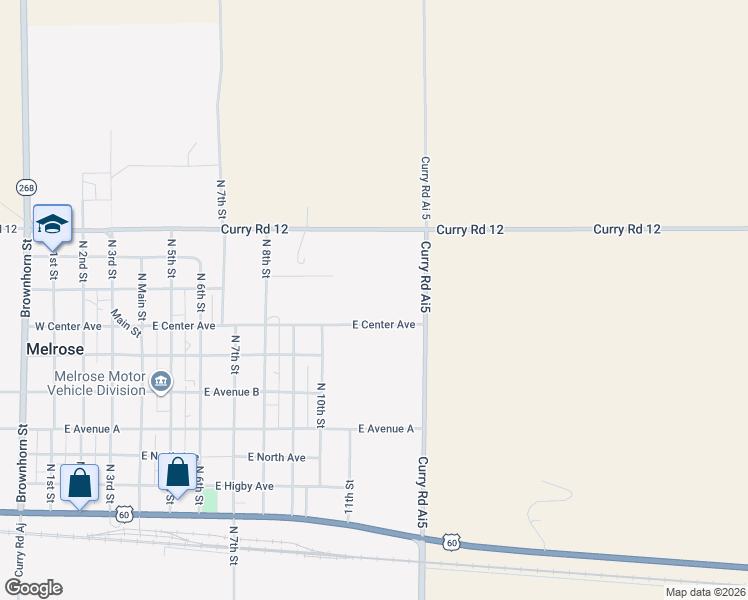 map of restaurants, bars, coffee shops, grocery stores, and more near 1000 East Center Avenue in Melrose