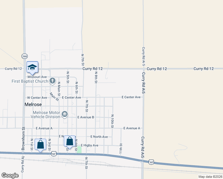 map of restaurants, bars, coffee shops, grocery stores, and more near 900 East Center Avenue in Melrose
