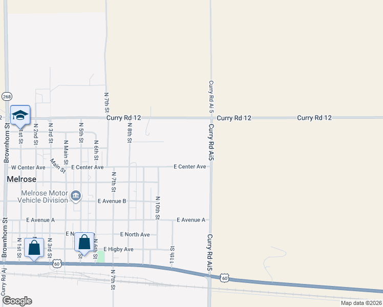map of restaurants, bars, coffee shops, grocery stores, and more near 1000 East Center Avenue in Melrose