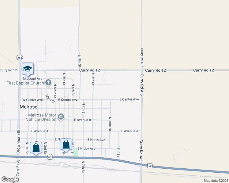 map of restaurants, bars, coffee shops, grocery stores, and more near 900 East Center Avenue in Melrose