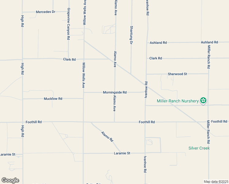 map of restaurants, bars, coffee shops, grocery stores, and more near Morningside Road in Lucerne Valley